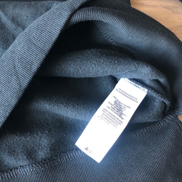 Tommy Hilfiger sport black sweatshirt logo sleeve size small hoodie crewneck - Picture 5 of 7